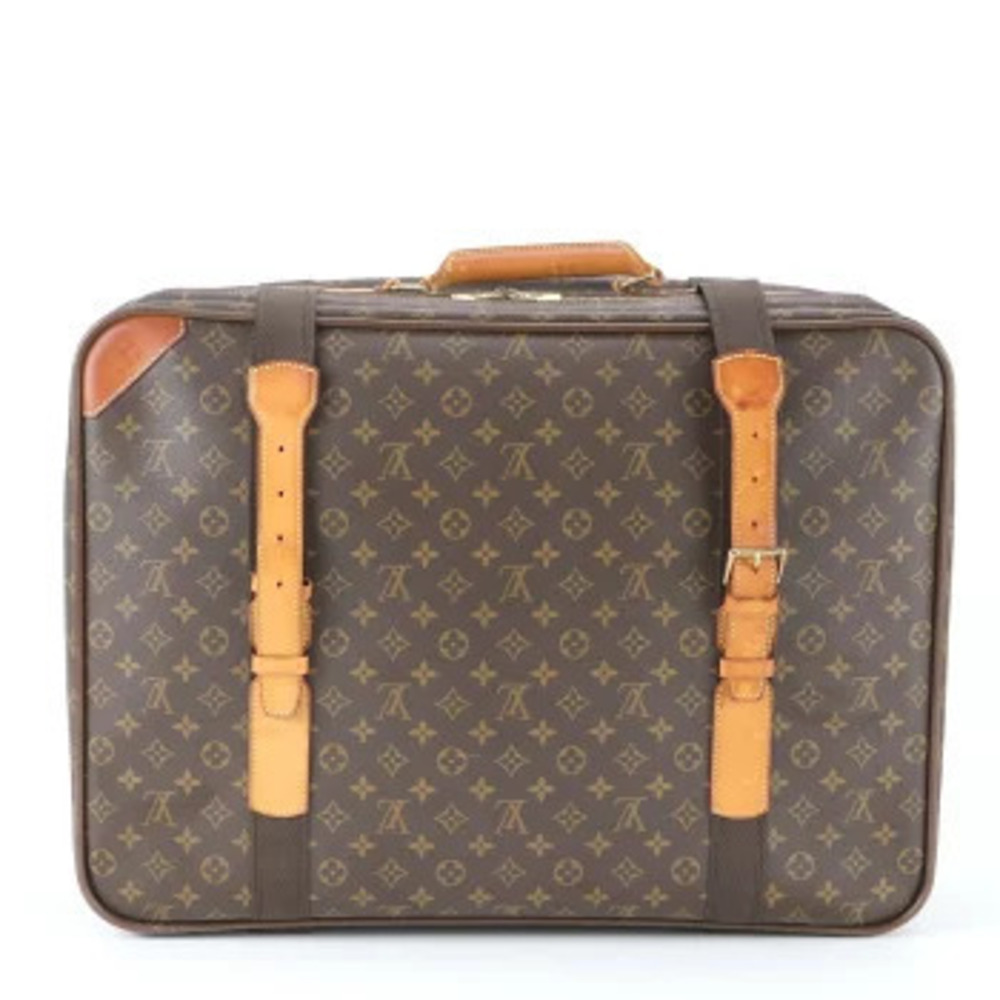 Louis Vuitton Monogram Satellite Leather Boston Bag Business Trip Travel Tote